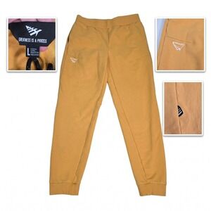 Paper Planes Greatness Is A Process Joggers Large Yellow Streetwear Sweatpants‎